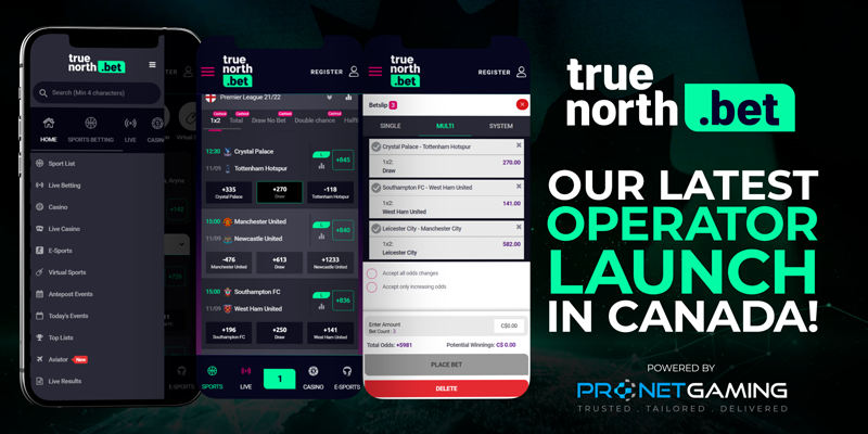 truenorth.bet Launches Across Canada on Pronet Gaming’s Platform